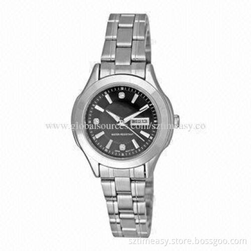 Fashion Couple Watch with Metal Case and Band, Hot Sale at Cheap Price